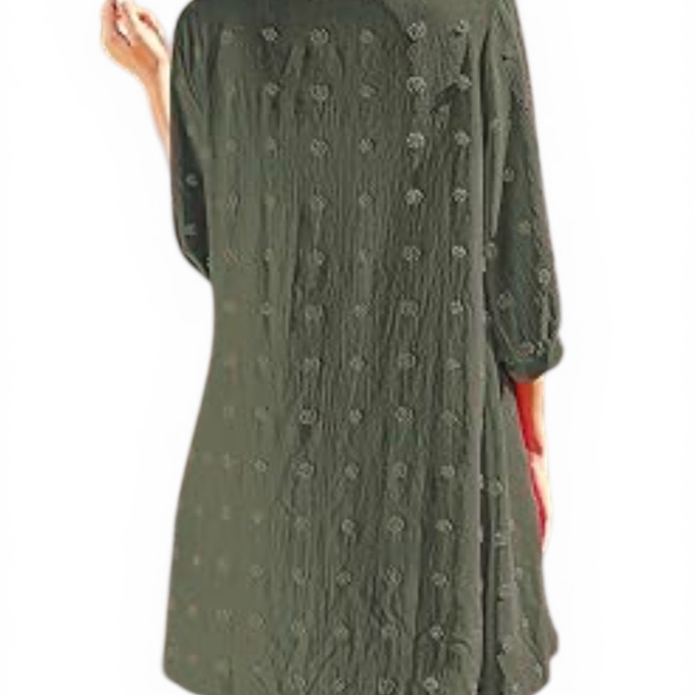 Olive Green Textured Lightweight Summer Cardigan